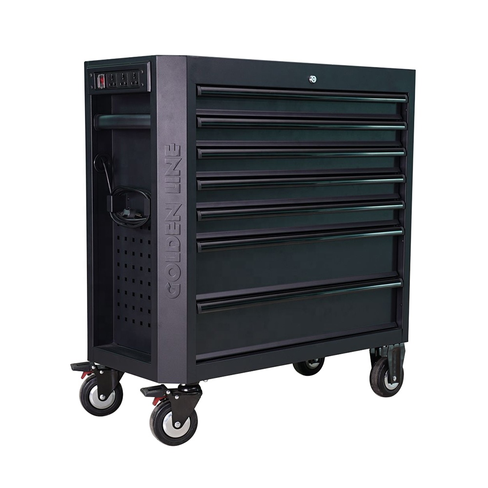 Tools Trolley For Workshop - 新デザインの頑丈なスチール製引き出しツールボックス、ワークショップ用取り外し可能なローラーキャビネット、スチール製ワークベンチ、ガレージトロリー #