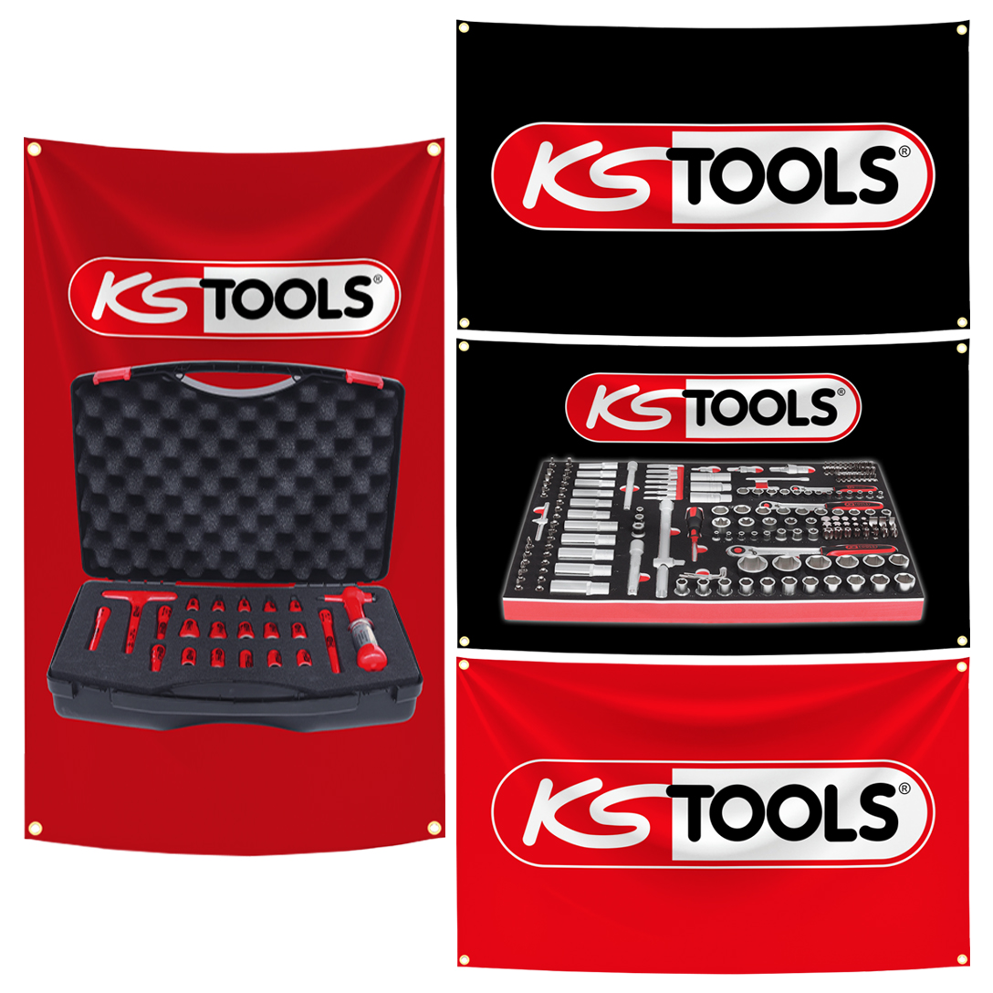 Ks Tools Workshop - KS TOOLS ブランド旗タペストリー 3x5 フィート 90x150cm