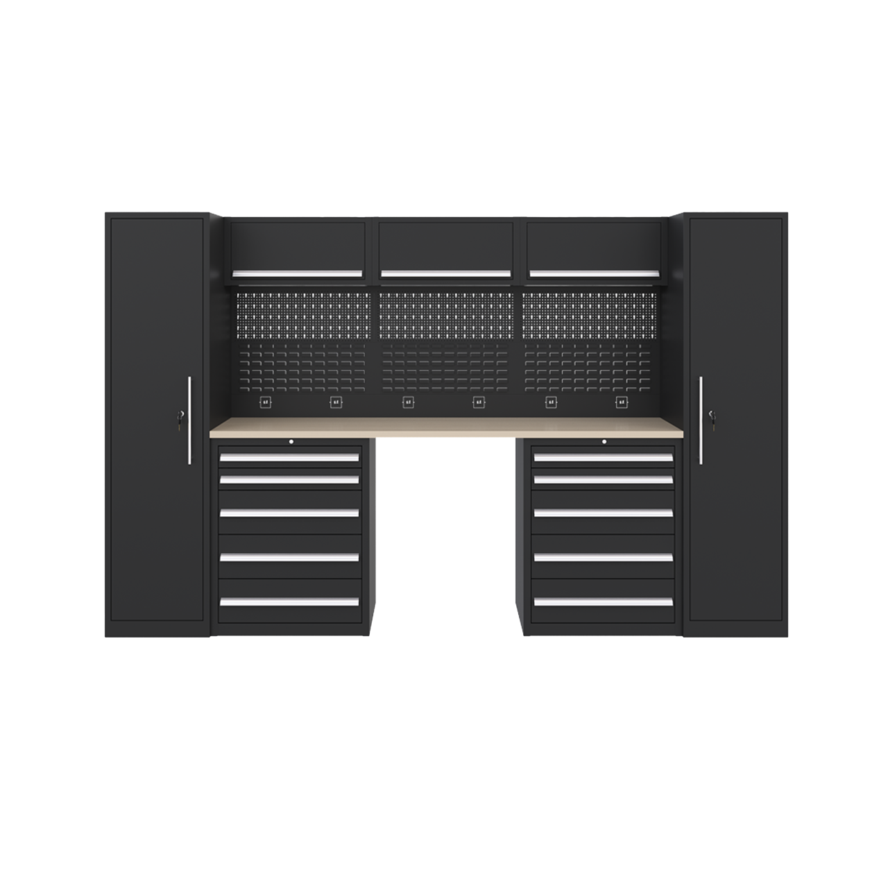 Workshop Tools Storage - モジュール式ツール収納インダストリアルグレードキャビネットシステム、ワークベンチとツールオーガナイザー付きの完全な作業場収納