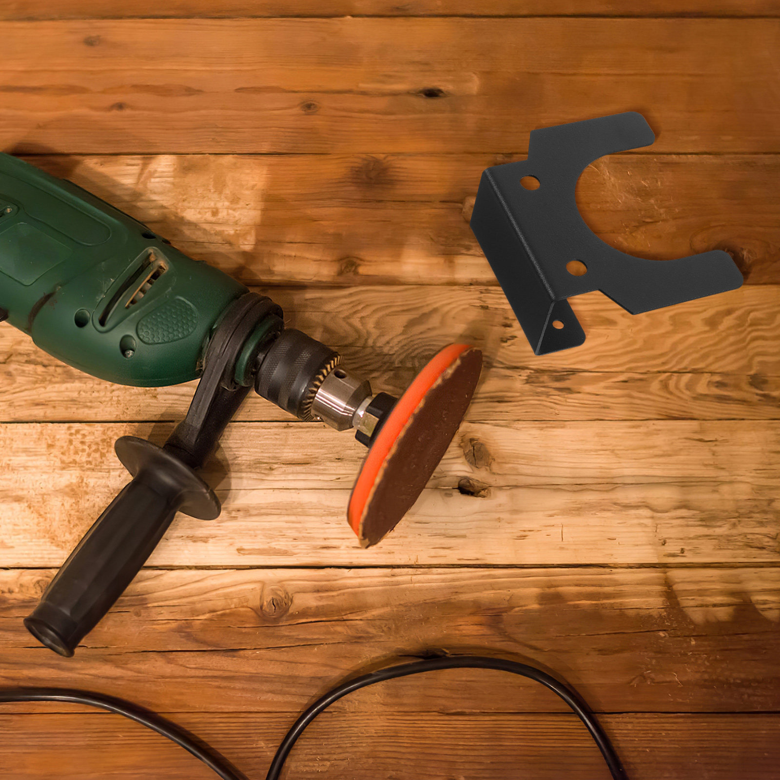 頑丈なアングルグラインダー用収納ブラケット。壁掛け式で、ガレ - Workshop Tools Storage のレビューと価格