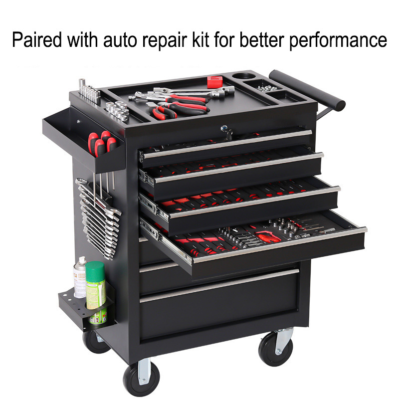 5段引き出し収納ツールボックストロリー、多機能自動車修理ハー - Tools Trolley For Workshop のレビューと価格
