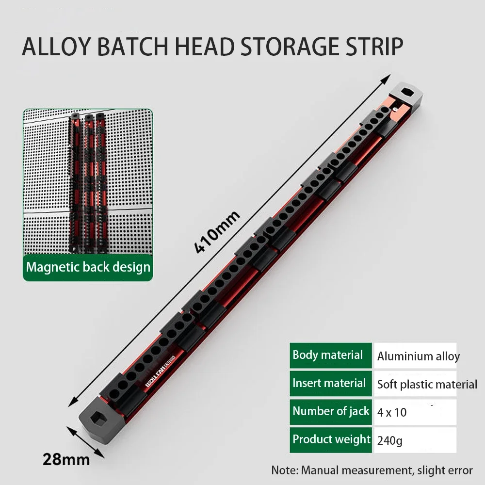 磁気ドライバービットホルダーオーガナイザー 40 スロットツ - Workshop Tools Storage のレビューと価格