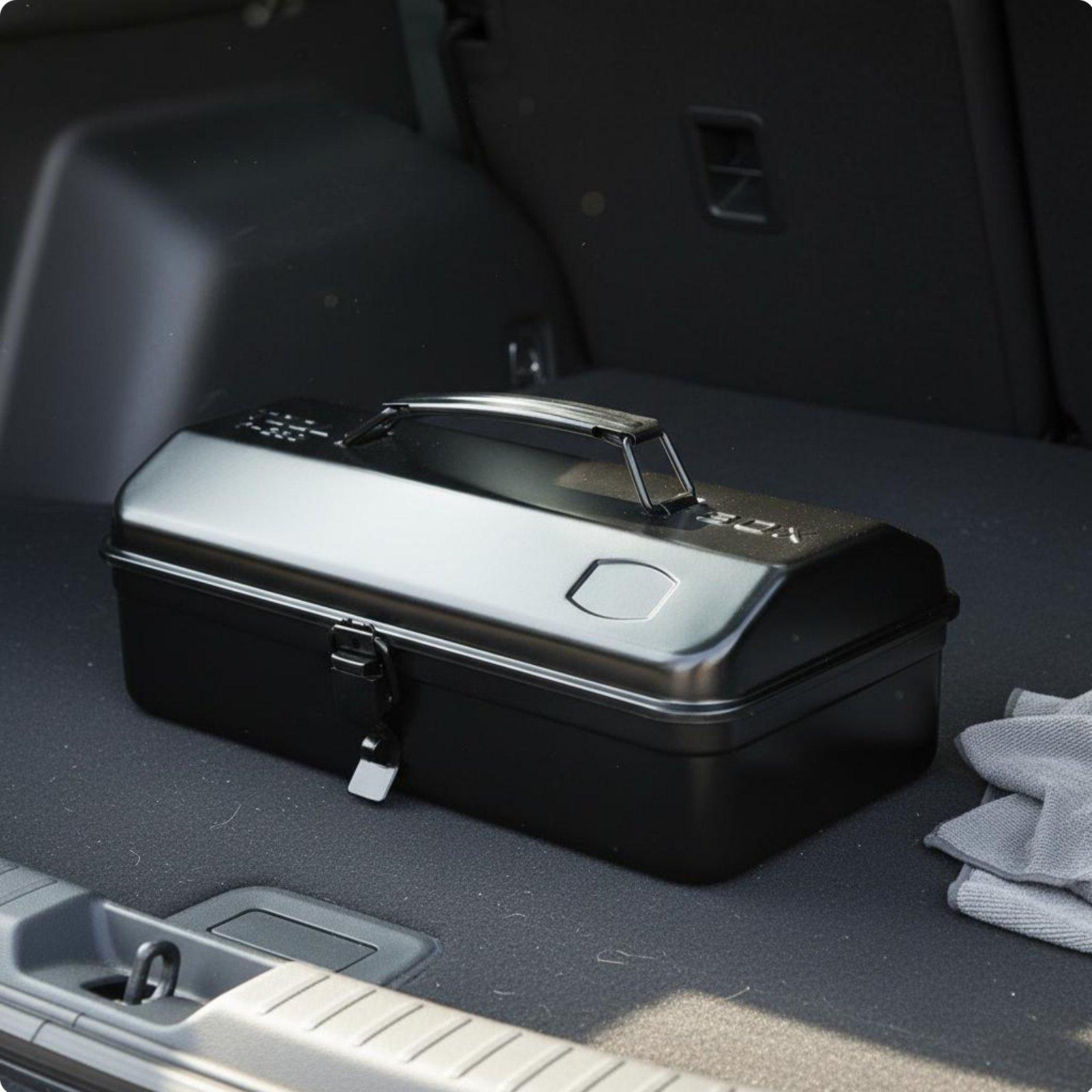 鉄製ツールボックス 重厚型頑丈な金属製収納箱 車載用ポータブ - Workshop Tools Storage のレビューと価格
