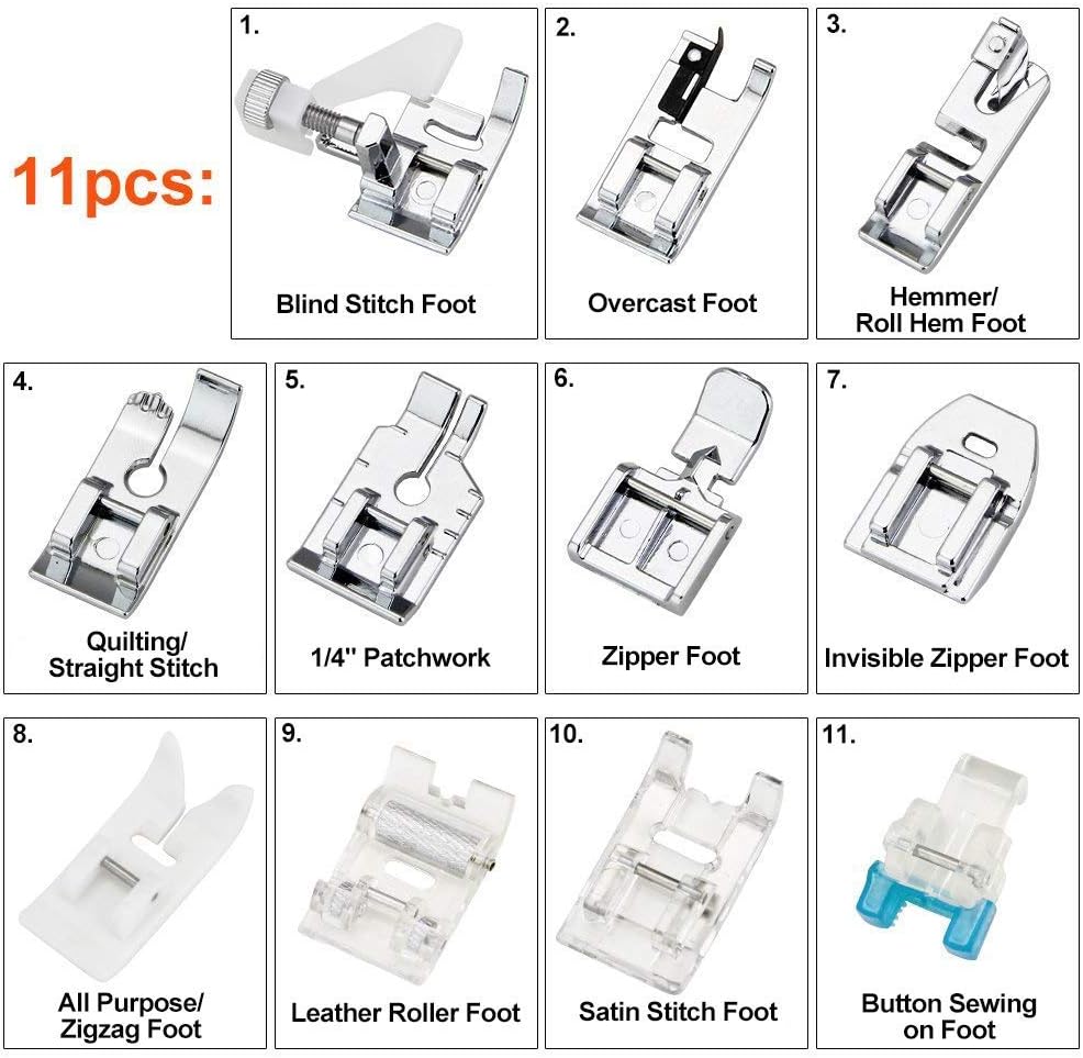 11個入り押さえ金具セット - ブラザー、シンガー、ベビーロ - Workshop Tools Machine のレビューと価格