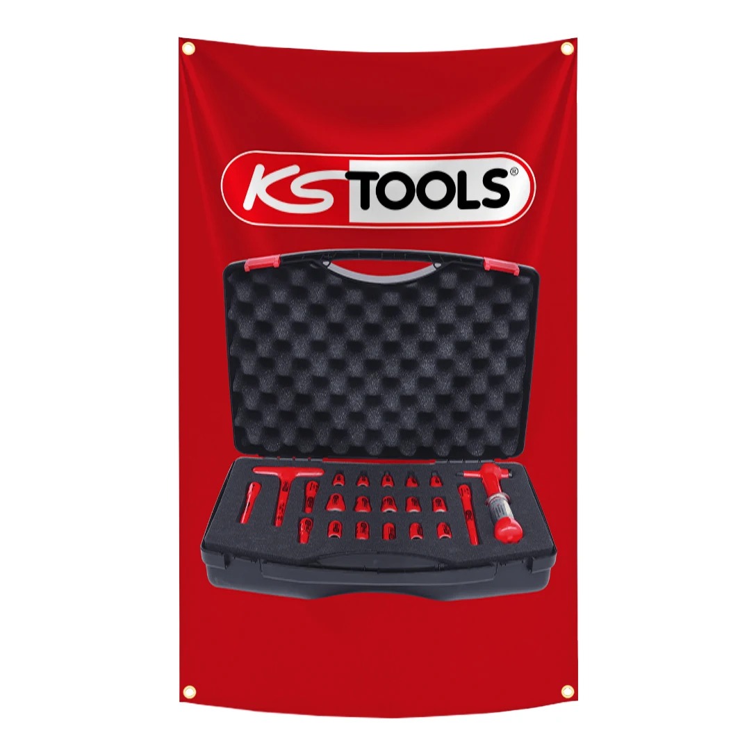 KS TOOLSブランドの旗型タペストリー ポリエステル製バ - Ks Tools Workshop のレビューと価格